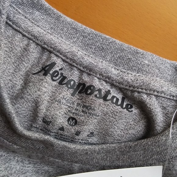 Aeropostale T-shirt  |  Grey Marled  |  Mens Med - Picture 3 of 6